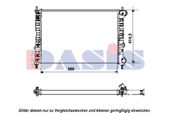 AKS DASIS Радиатор, охлаждение двигателя 081390N